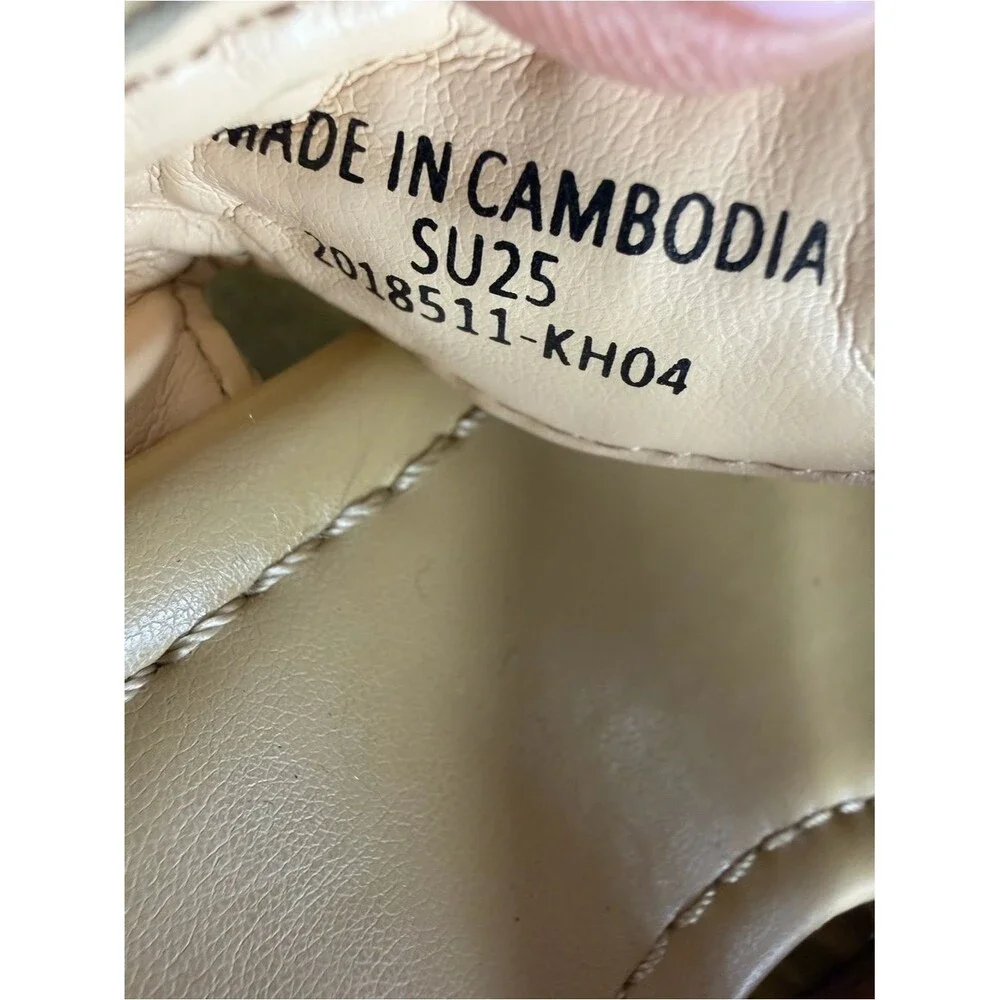 J. Crew Factory Fisherman Flat-Form Wedges size 7M Natural Raffia Sandals Shoes